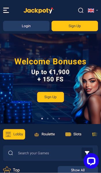 Welcome bonus for Canadian players at Jackpoty Casino