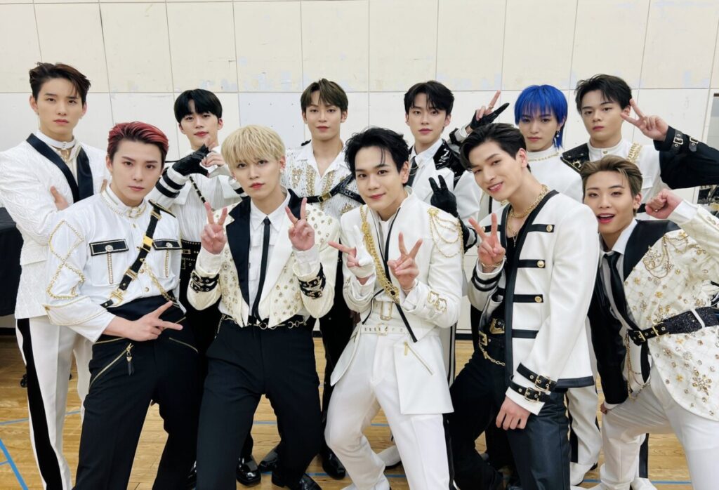 The Japanese pop group JO1 in 2022.