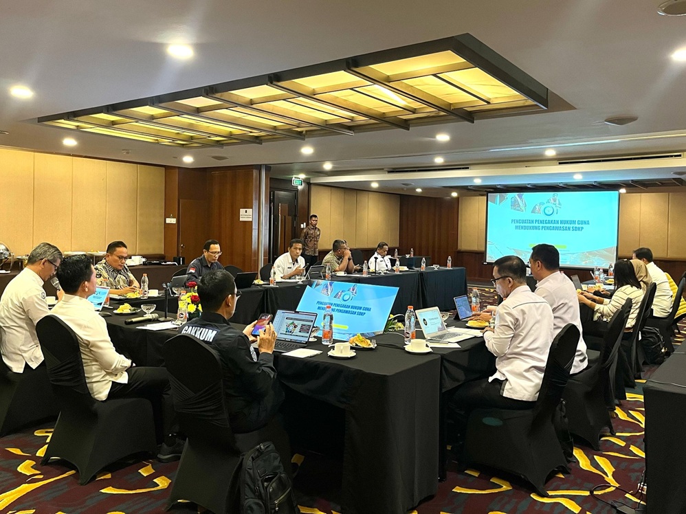 A meeting at the headquarters of the Coordinating Ministry for Political and Security Affairs (Kemenko Polkam) earlier this month.