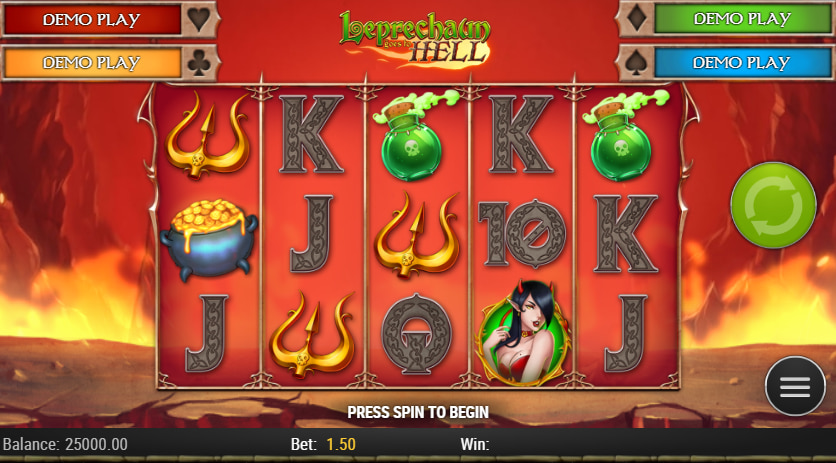 Leprechaun Goes to Hell progressive slot layout