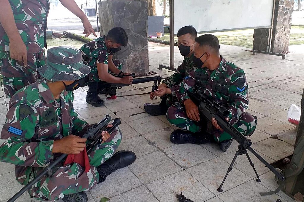 Indonesian Marine Corps soldiers.