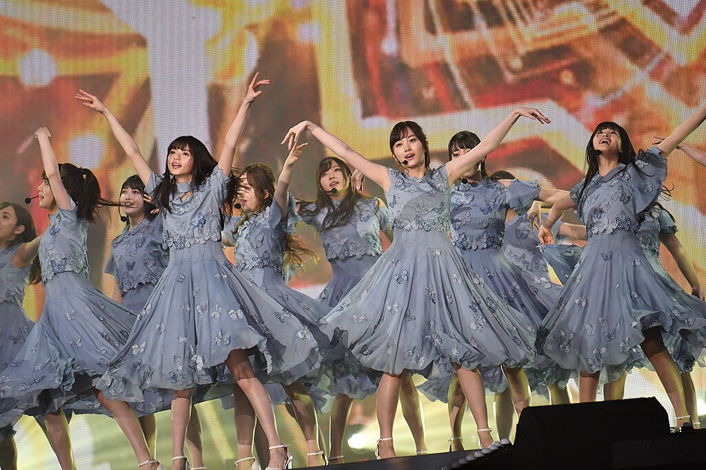 The Japanese pop group Nogizaka46 performing in Taiwan in 2019.