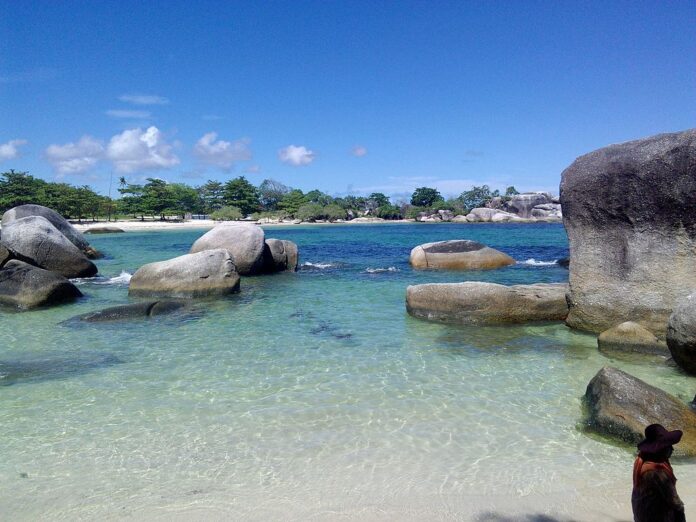 Vue de la province de Bangka Belitung, Indonésie