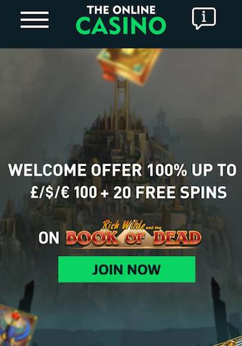 The Online Casino lobby