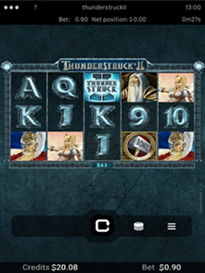 Thunderstruck slot machine app icon displayed on the app store, featuring vibrant graphics and a lightning theme.