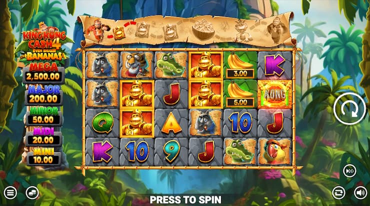 King Kong Cash 4 Even Bigger Bananas jackpot slot 