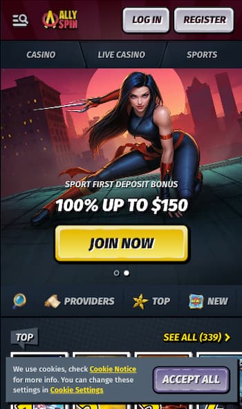 New casino welcome bonus - AllySpins