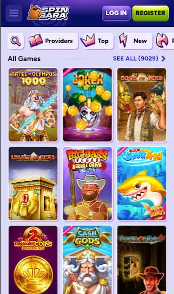 All games at Spin Bara new Canadian casino