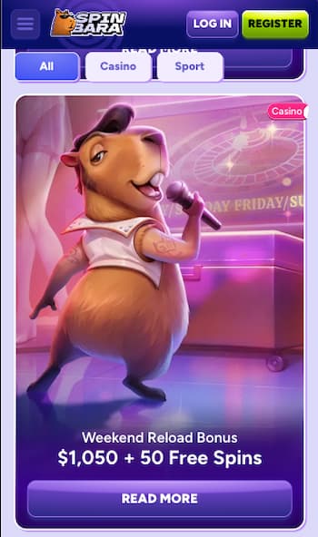 SpinBara new casino reload offer