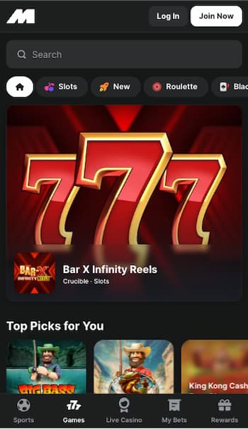 Midnite UK online casino games