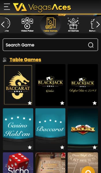 Vegas Aces Blackjack casino games