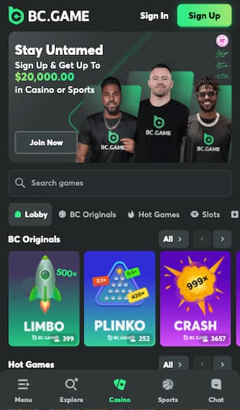 BC.Game casino games