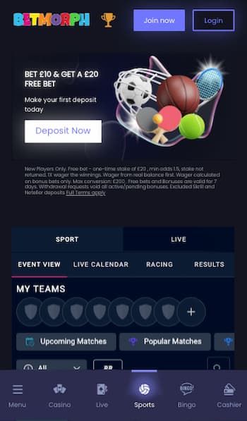 BetMorph sports betting in the UK