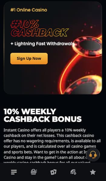 Instant Casino cashback bonuses in Malaysia