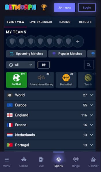 BetMorph betting site uk
