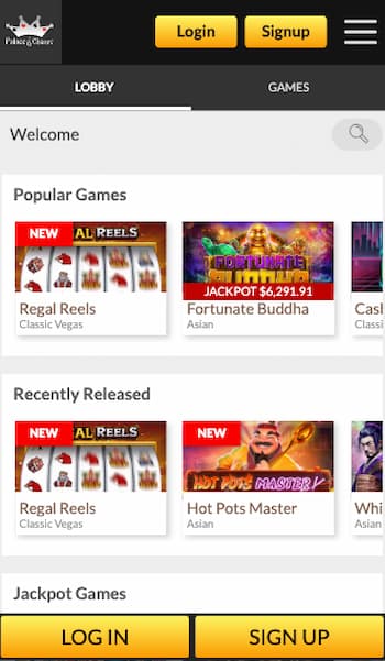 Palace of Chance casino games