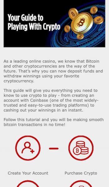 Palace of Chance guide to play with crypto