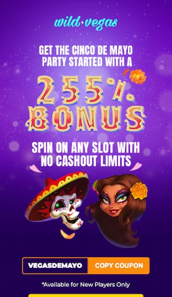 Exclusive welcome bonus at Wild Vegas Casino