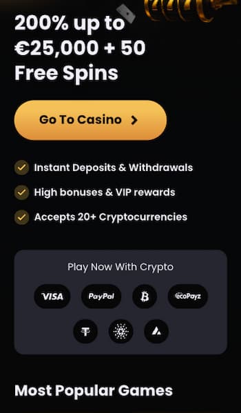 Bitcoin casino welcome offer from Lucky Block Casino