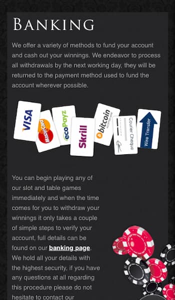 Lucky Red Casino payment methods