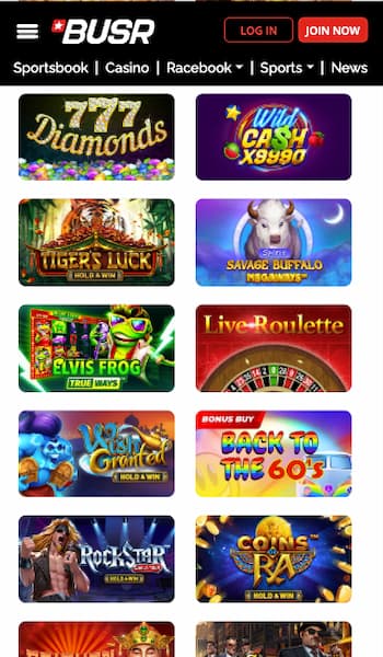 BUSR casino games in Indiana