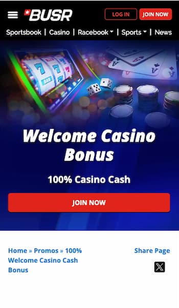 BUSR online casino welcome bonus