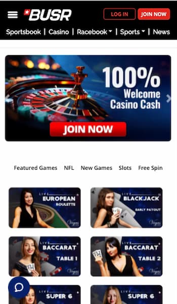 BUSR casino in Indiana live games
