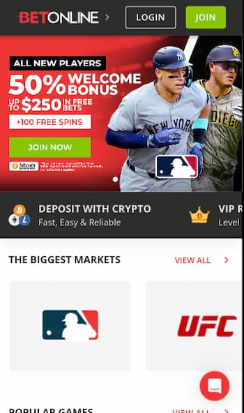 BetOnline new casino players welcome bonus