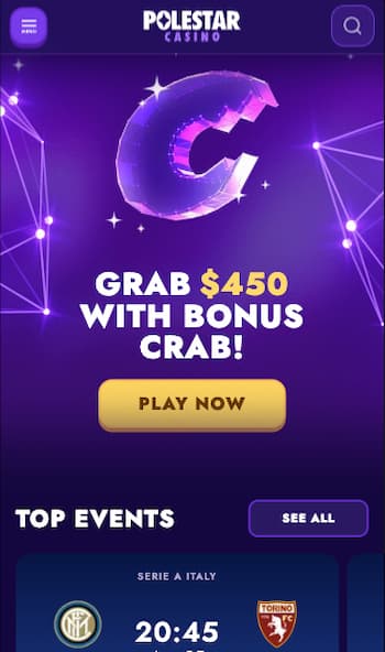 Bonus rewards at PoleStar Casino