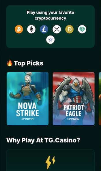 Casino games at TG.Casino