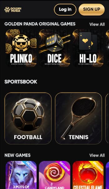 Variety of betting and gaming options at Golden Panda casino in Ireland