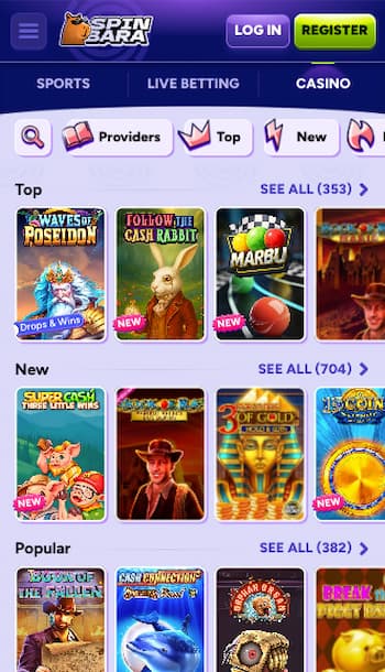 Online slots at SpinBara New Zealand