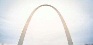 The Gateway Arch in St. Louis, Missouri