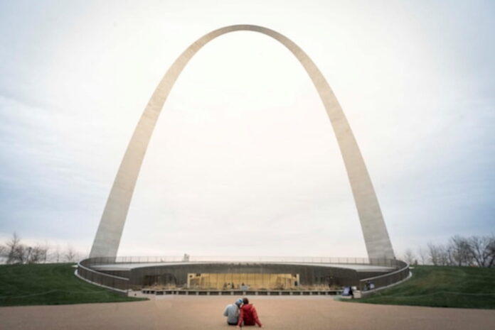 The Gateway Arch in St. Louis, Missouri