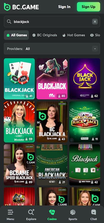 BC.Game blackjack