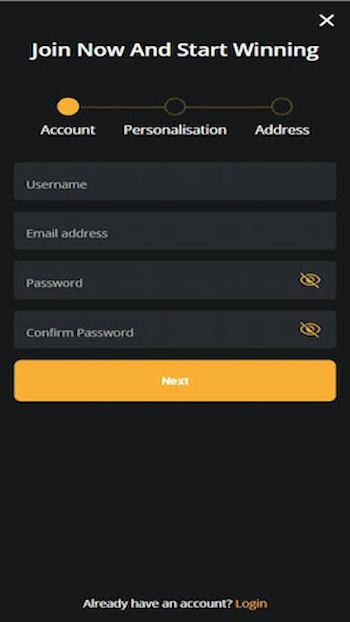 BetWhale registration