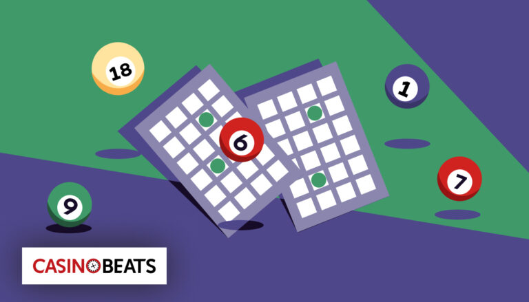 Bingo cards and balls illustration