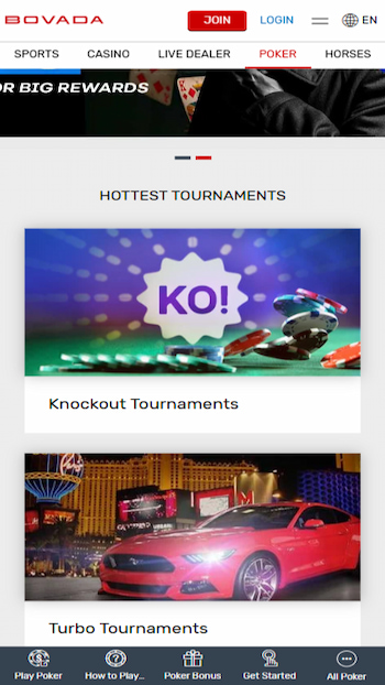 Bovada casino poker