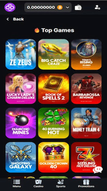 CoinCasino Top Games to play