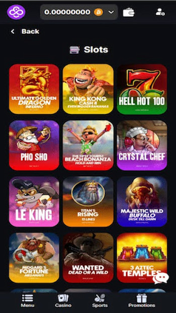 CoinCasino slot games