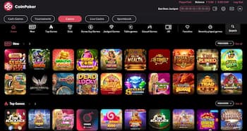 CoinPoker Online$10 minimum casino games selection