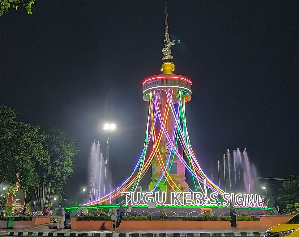 A landmark in central Jambi, Indonesia.