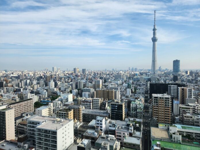 A view over the city of Tokyo