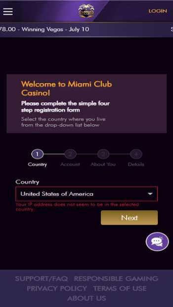 Miami Casino registrations
