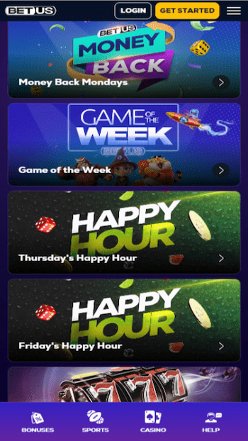 Promotions at BetUS Casino