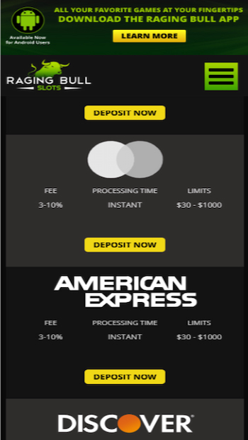 Raging Bull Deposits