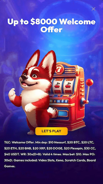 Red dog Casino $8000 welcome bonus