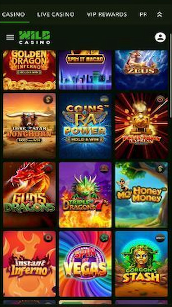 Wild Casino slot games