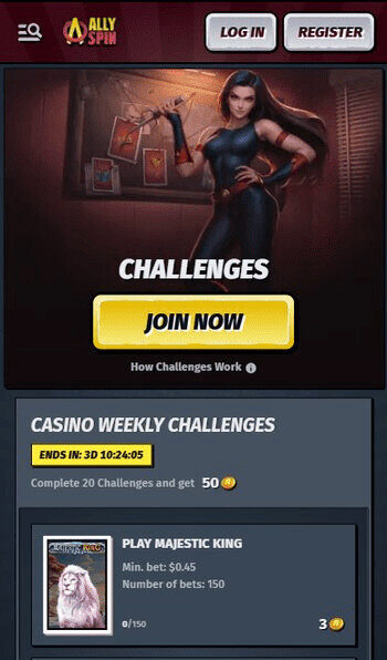 allyspin casino weekly challenges