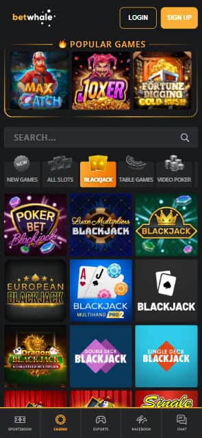Betwhale blackjack